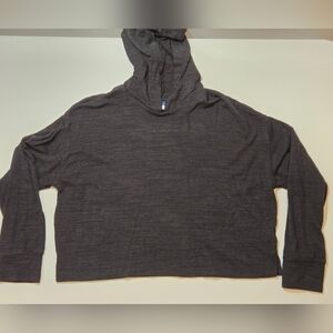 Old Navy Girls Lightweight Crop Dark Gray Hoodie
